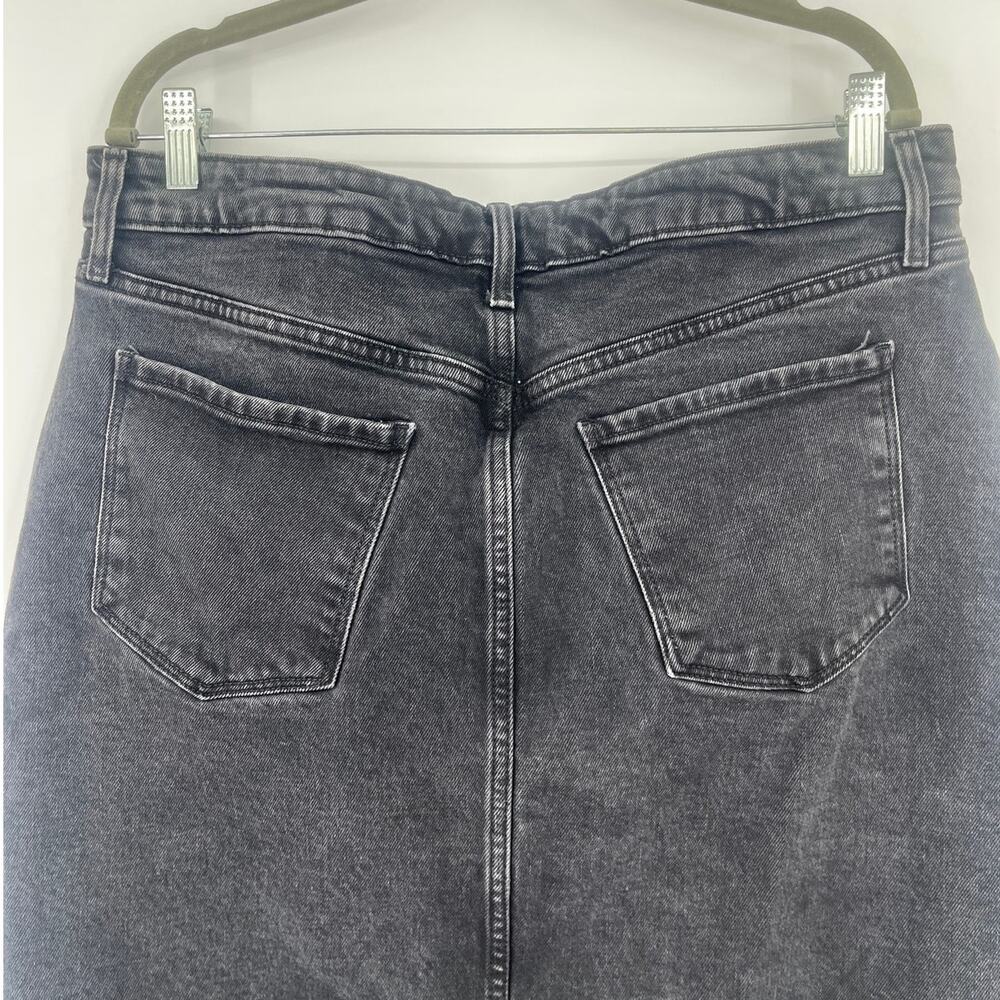 Old Navy Charcoal Washed Denim Midi Skirt - Picture 7 of 9